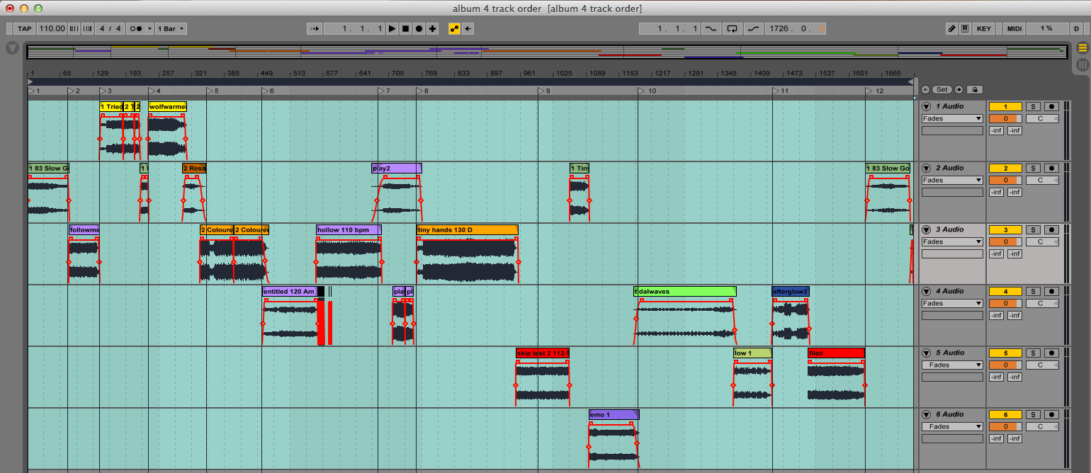 WP's 4th Album sequencing begins!